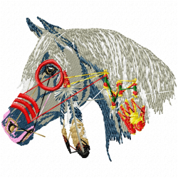 Horses Embroidery Design 12